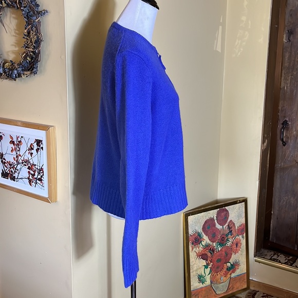 LORD & TAYLOR Size Large Dual Zip 
Super Wool Cashmere Exposed Zip Cardigan Luxe - Picture 4 of 16